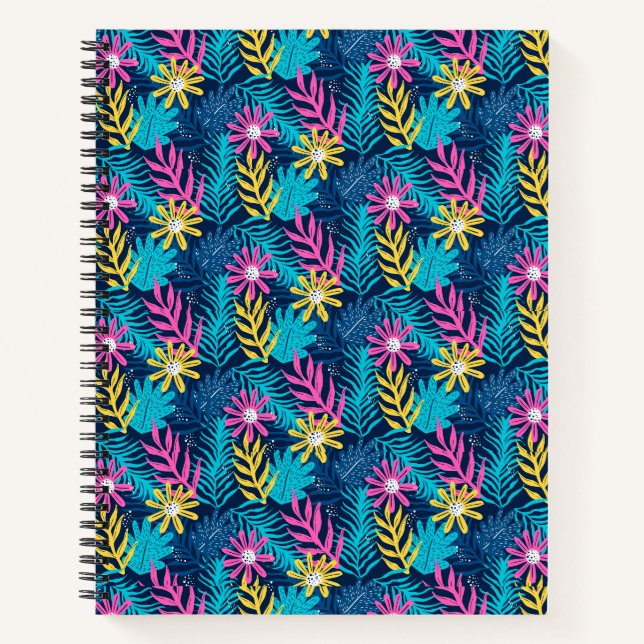 Hand Drawn Abstract Pattern With Plants-86761 Notebook (Front)