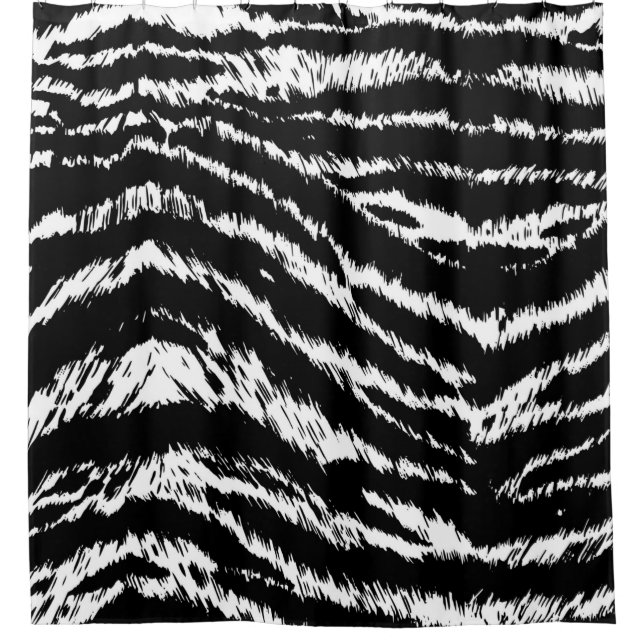 Hand Drawn Abstract Two Colors Zebra Stripes Repea (Front)
