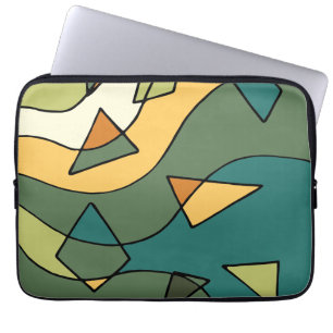Hand drawn abstract vintage design laptop sleeve