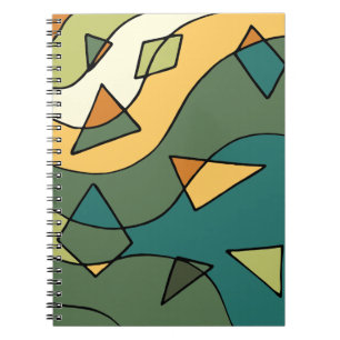Hand drawn abstract vintage design notebook