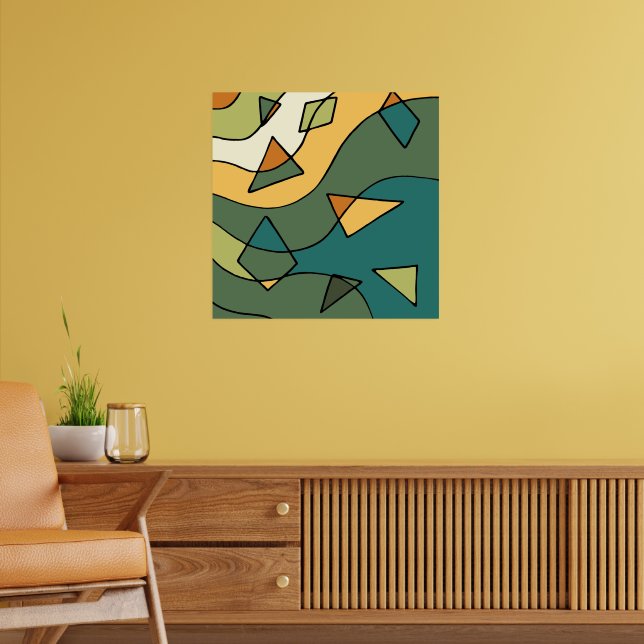 Hand drawn abstract vintage design    poster (Living Room 2)