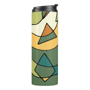 Hand drawn abstract vintage design    thermal tumbler