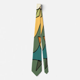 Hand drawn abstract vintage design tie
