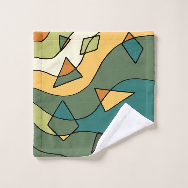 Hand drawn abstract vintage design    wash cloth (Wash Cloth)