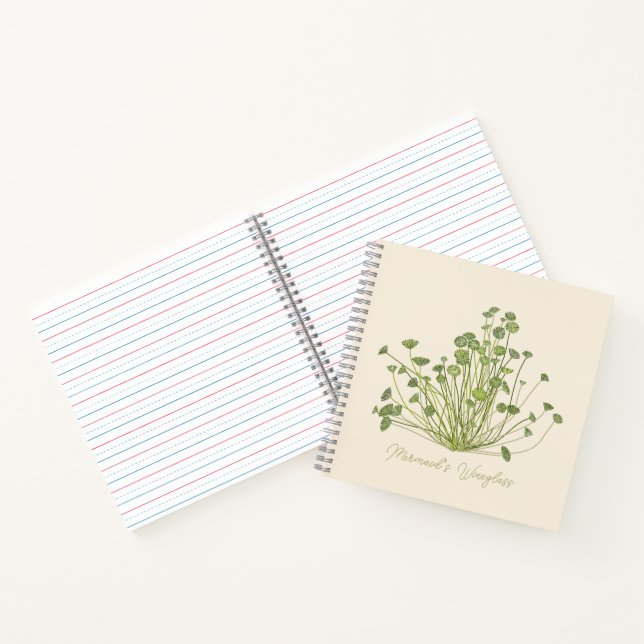 Hand drawn Acetabularia Seaweed  Notebook (Inside)