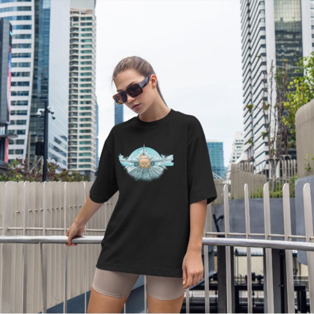 Hand Drawn Airplane Cat   T-Shirt (Creator Uploaded)