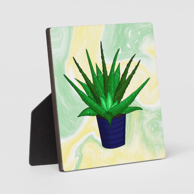 Hand drawn Aloe Vera Plant Plaque (Front)