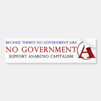 Hand Drawn Anarcho Captalist -Capitalism + Anarchy Bumper Sticker