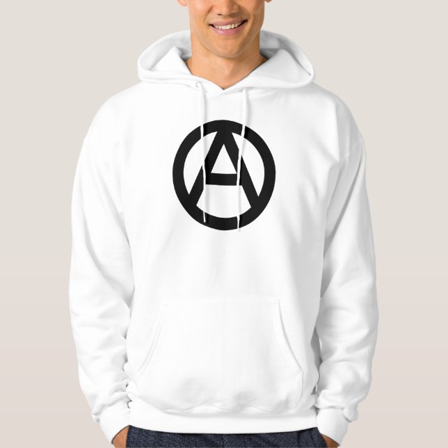 Hand Drawn Anarchy Symbol Graphic Hoodie (Front)