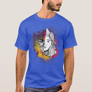 Hand Drawn Anime Skelita with Colour Splash T-Shirt