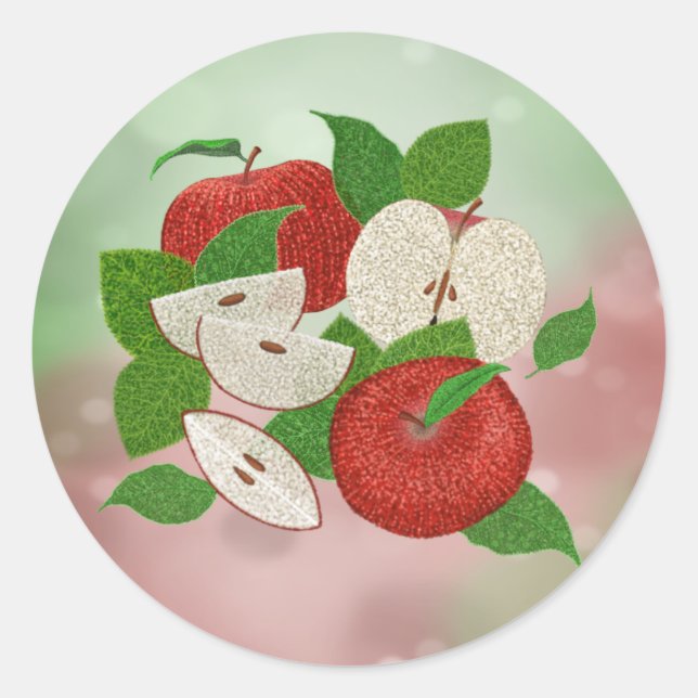 Hand-Drawn Apple Stickers – Rustic Modern (Front)