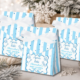 Hand Drawn Apres Bebe Apres Ski Boy Baby Shower Favor Box