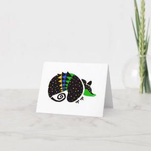 Hand drawn  ARMADILLO - Conservation - Wildlife - Thank You Card