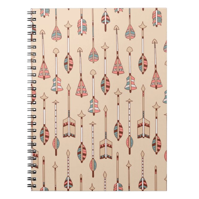 Hand-Drawn Arrows, Colourful Vintage. Notebook (Front)