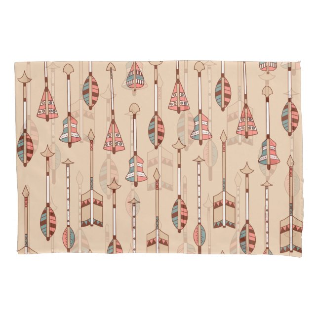Hand-Drawn Arrows, Colourful Vintage. Pillowcase (Front)