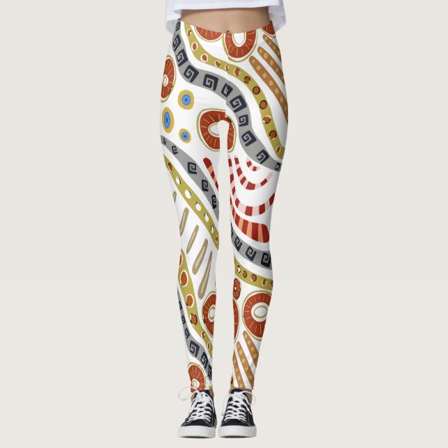 Hand-drawn art leggings (Front)