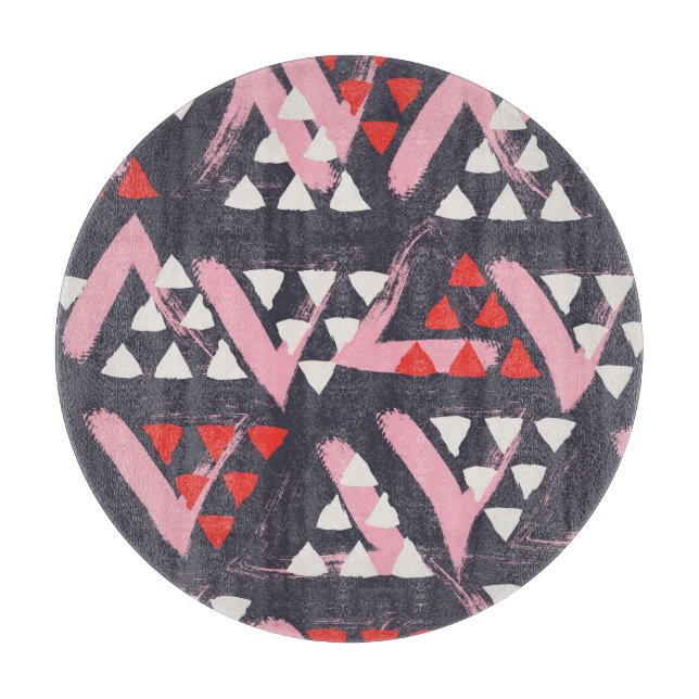 Hand-Drawn Artistic Pattern Display Cutting Board (Front)