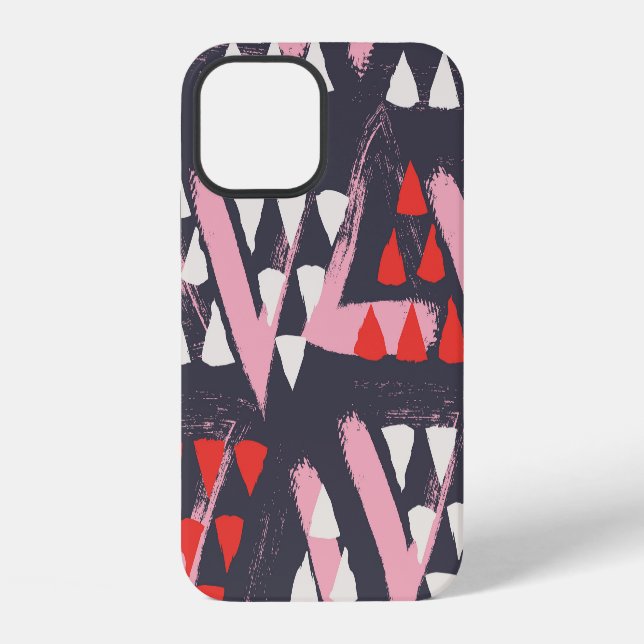 Hand-Drawn Artistic Pattern Display iPhone Case (Back)