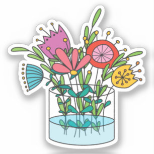 Hand Drawn Artwork Custom-Cut Vinyl Sticker
