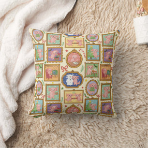 Hand Drawn Axolotl Christmas Throw Pillow