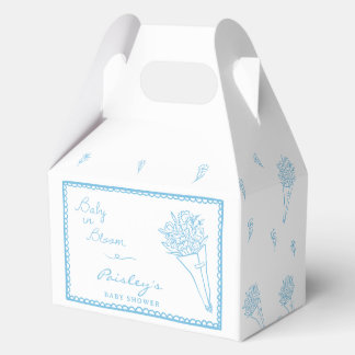 Hand Drawn Baby in Bloom Farmer Market Baby Shower Favor Box