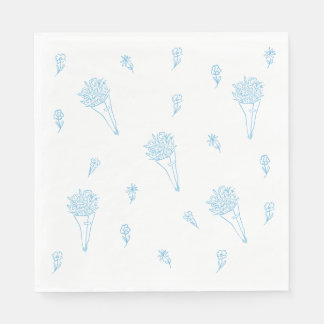 Hand Drawn Baby in Bloom Farmer Market Baby Shower Napkin