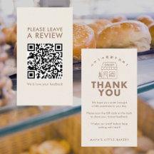 Hand Drawn Bakery House Leave a Review QR Code