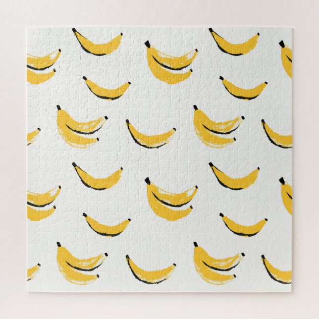 Hand-drawn bananas, stylish seamless pattern. jigsaw puzzle (Vertical)