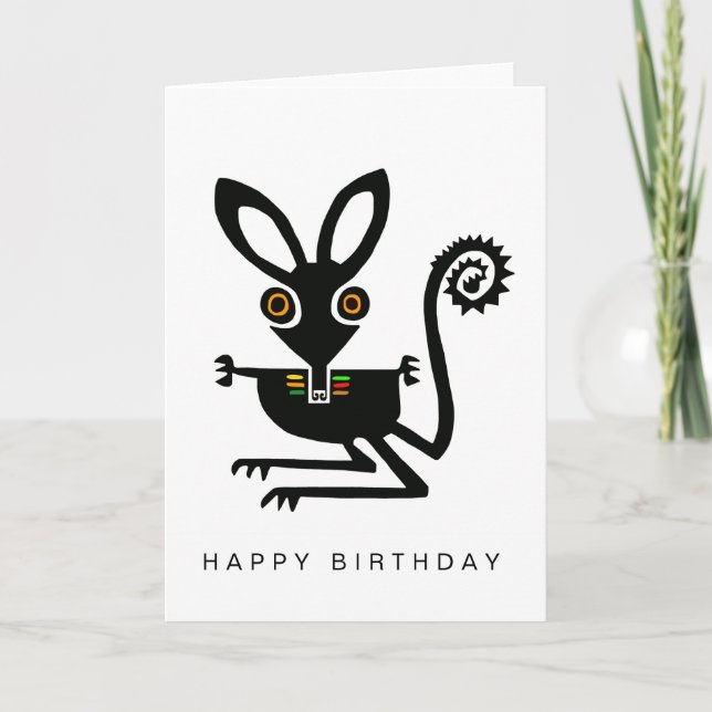 Hand drawn BILBY - Aussie animal - Happy Birthday Card (Front)