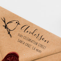 Hand-drawn Bird Custom Hand-written Return Address