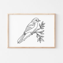 Hand-Drawn Bird Illustration Art