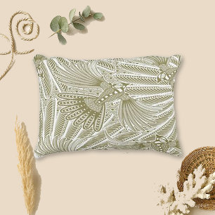 Hand Drawn Bird Silhouette Decorative Pillow