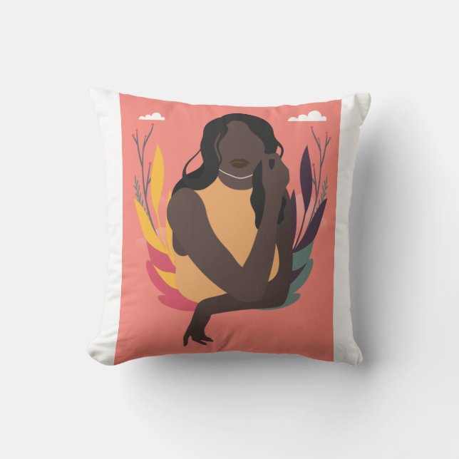 Hand Drawn Black Awareness Day Concept Fun 1/3 Throw Pillow (Front)