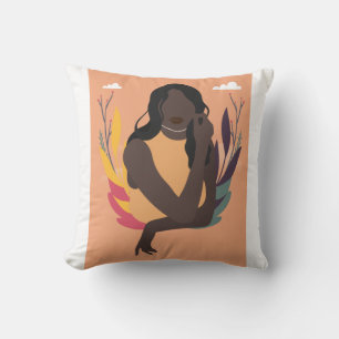 Hand Drawn Black Awareness Day Concept Fun 2/3 Throw Pillow