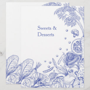 Hand Drawn Blue Vegetables Recipe Category