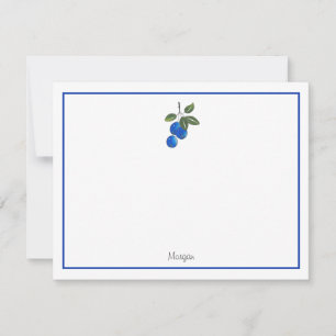 Hand Drawn Blueberries 3 Card