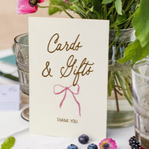 Hand Drawn Bow Bridal Shower Cards Gifts Poster