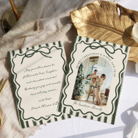 Hand Drawn Bow Frame Whimsical Photo Christmas