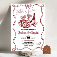 Hand Drawn Bow That's Amore Couple Bridal Shower