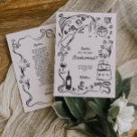 Hand Drawn Bridesmaid Proposal Cards<br><div class="desc">Creatively pop the question to your bridesmaids with this unique hand drawn bridesmaid proposal card. Imagine a bridesmaid proposal card that’s a true work of art. The frame itself is adorned with whimsical hand-drawn elements: delicate bows, a charming little cake with intricate frosting details, a sparkling champagne flute, and ribbons...</div>