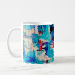 Hand drawn bright painting, background in impressi coffee mug