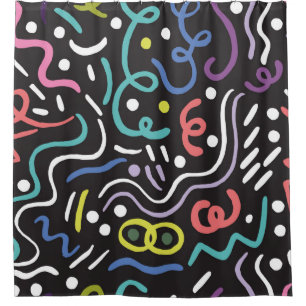 Hand drawn brush. Abstract pattern, zigzags, lines