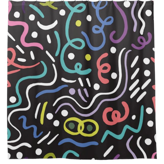 Hand drawn brush. Abstract pattern, zigzags, lines (Front)