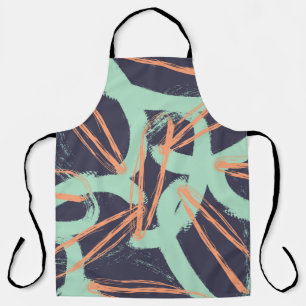 Hand drawn brush hipster pattern in. Stylish geome Apron