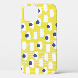 Hand drawn brush stroke seamless pattern. iPhone 12 case