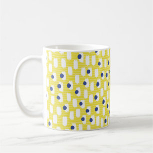 Hand drawn brush stroke seamless pattern.  coffee mug