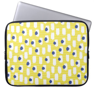 Hand drawn brush stroke seamless pattern.  laptop sleeve