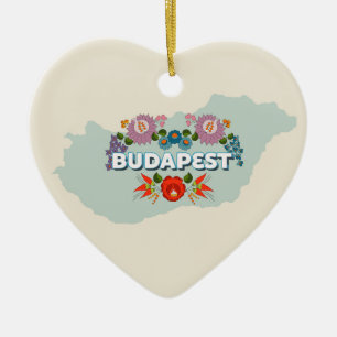 Hand‑Drawn Budapest Ornament - Vintage City Travel
