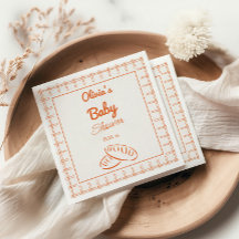 Hand Drawn Bun In The Oven Neutral Baby Shower