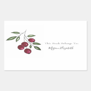 Hand Drawn Burgundy Red Berries Sticker